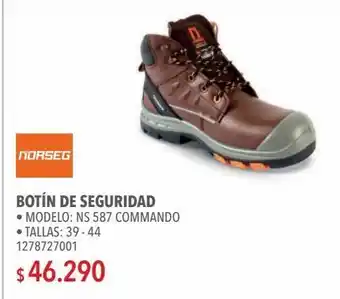 Easy Botín de seguridad hombre commando ns 587 café norseg oferta