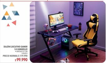 Easy Silla gamer negro/amarillo m+design oferta