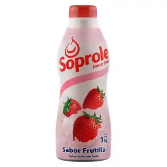Supermercado El Trébol Yogurt soprole botella frutilla 1 l oferta