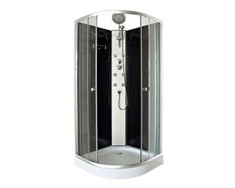 Easy Cabina curva 90x90x195 cm 6 jets negro vessanti oferta