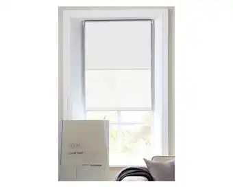 Cortina roller blackout doble 180x165 cm sunscreen blanco cotidiana