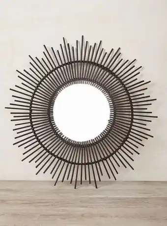 Paris Espejo umbrale home redondo sol negro 60 cm oferta