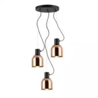Easy Lámpara colgar cobre negro 75cm 3 luces e27 oferta