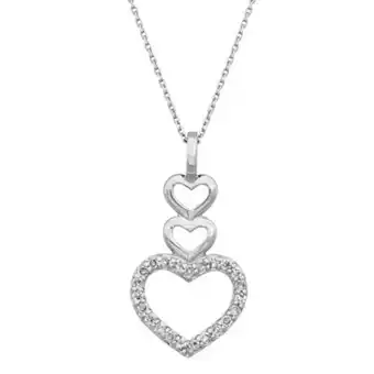 Kevin's Joyeros Gargantilla en oro blanco de 18 kilates, rolo, con diamantes de 0.14 ct, 45 cm. de largo, 0.40 mm. de ancho oferta