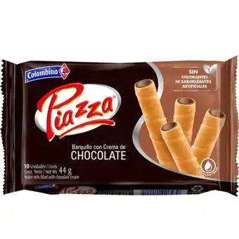 Super Inter Piazza barquillo chocolate x 10 unidades oferta