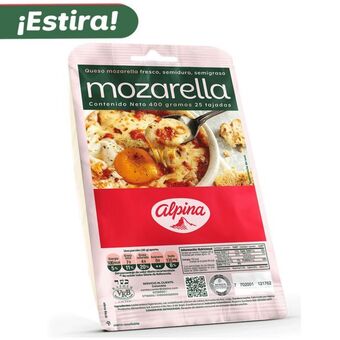Merqueo Queso mozzarella tajado alpina x 25 400 gr oferta