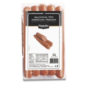 Makro Salchicha americana premium filadelfia 640g oferta