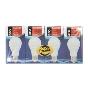 Makro Bombillo led aro 9w luz blanca e27 15000h 4u oferta