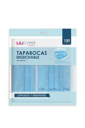 Lili Pink Tapabocas antifluido azul x100 unidades oferta