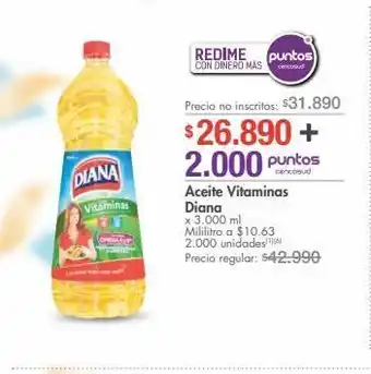 Metro Aceite vitaminas diana x 3.000 ml oferta
