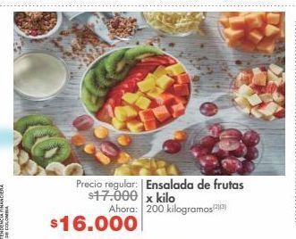 Metro Ensalada de frutas x kilo oferta