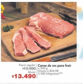 Metro Carne de res para freír x 500 g oferta