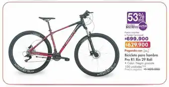 Metro Bicicleta para hombre pro r1 rin 29 rali • color: negro granate oferta