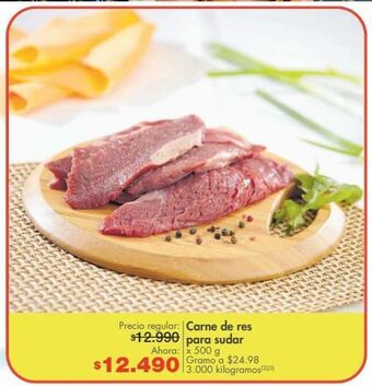 Metro Carne de res para sudar x 500 g oferta