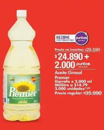 Metro Aceite girasol premier garrafa x 2.000 ml oferta