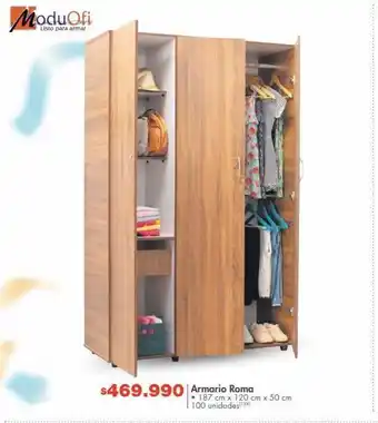 Metro Armario roma • 187 cm x 120 cm x 50 cm oferta