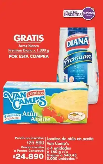Metro Lomitos de atún en aceite van camp's x 4 unidades x 160 g c/u oferta
