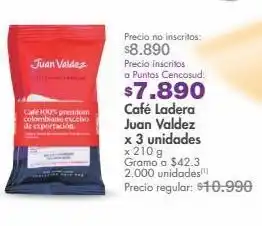 Metro Café ladera juan valdez x 3 unidades x 210 g oferta