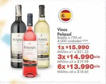 Metro Vinos peñasol botella x 750 m oferta