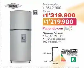 Metro Nevera siberia • ref. se mi ti r2 oferta