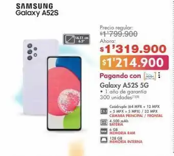 Metro Samsung galaxy a52s 5g • 1 año de garantía oferta