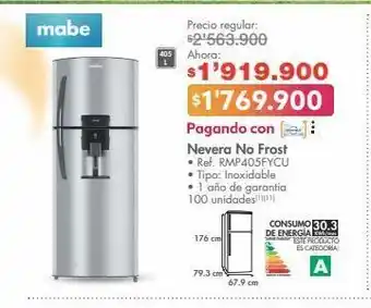 Metro Nevera no frost • ref. rmp405fycu oferta
