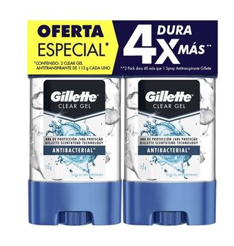 Éxito Desodorante clear gel duopack gillette 226 gr oferta