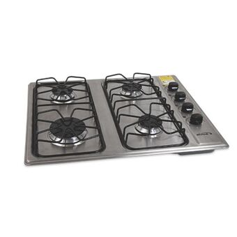Makro Cubierta abba acero inox 4 puestos dos parrillas gas natural oferta