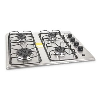 Makro Cubierta abba inox 4 puestos 2 parrillas alambron gas natural oferta