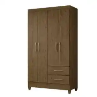 Easy Armario chile 4 puertas 2 cajones 182x102x47cm castaño oferta
