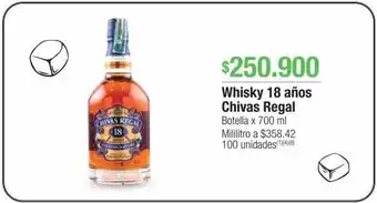 Jumbo Whisky chivas regal 18 años x 700ml oferta