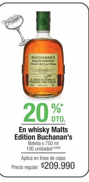 Jumbo Whisky buchanan´s x 750ml oferta
