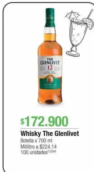 Jumbo Whisky the glenlivet x 700ml oferta