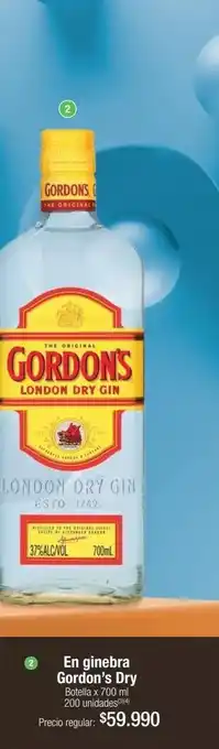 Jumbo Ginebra gordon´s dry x 700ml oferta