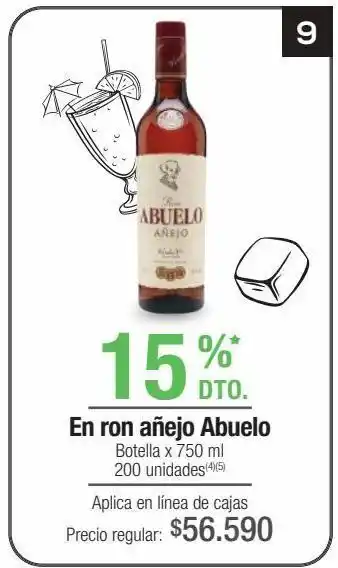 Jumbo En ron añejo abuelo x 750ml oferta