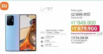 Jumbo 11t pro 256 gb xiaomi oferta