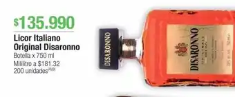 Jumbo Licor italiano original disaronno x 750ml oferta