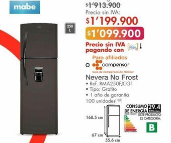 Metro Nevera no frost oferta