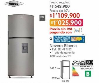 Metro Nevera siberia oferta
