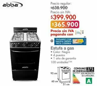 Metro Estufa a gas oferta