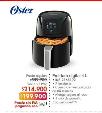 Metro Freidora digital 4 l oferta