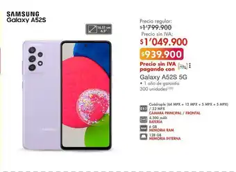 Metro Galaxy a52s 5g oferta