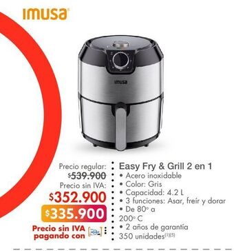 Metro Easy fry & grill 2 en 1 oferta