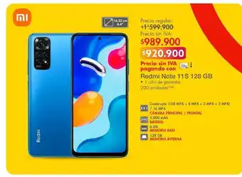 Metro Redmi note 11s 128 gb oferta