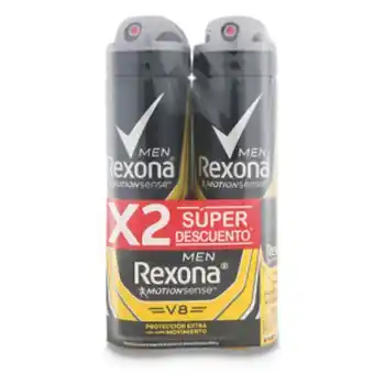 Makro Desodorante aerosol rexona v8 150mlx2u oferta
