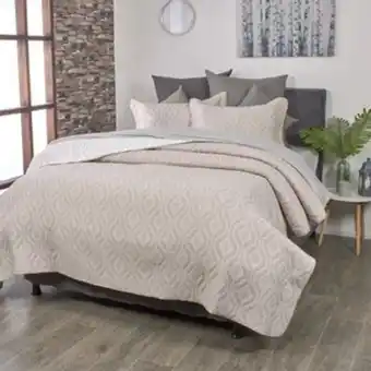 Brissa Cubrecama jacquard geometric 1 taupe oferta