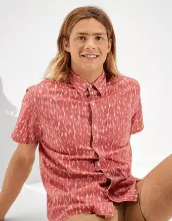 American Eagle Camisa aerie de abotonar con estampado abstracto oferta