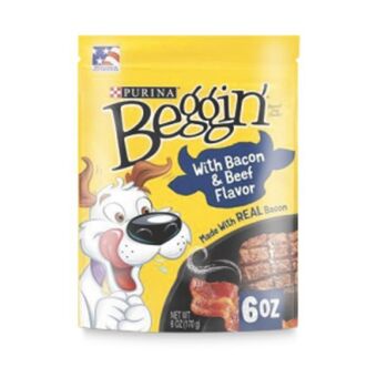Makro Snack perro beggin strips bacon/beef170gr oferta