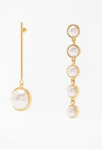 ELA Bisuteria aretes disparejos de perlas oferta