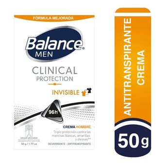 Makro Desodorante en crema balance men clinical protection invisible 50g oferta